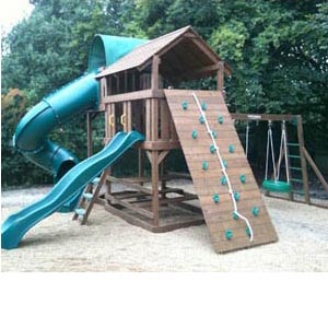 outdoor wooden climbing frames