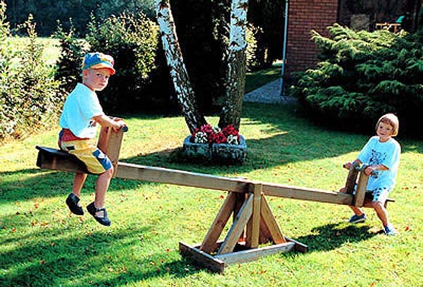 Wooden Seesaw - The Outdoor Toy Centre