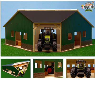 Wooden Corner Tractor Shed - Scale: 1:16 - The Outdoor Toy Centre: TP ...