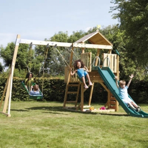 Kingswood Tower & Swing Arm with Rapide Slide - The Outdoor Toy Centre ...