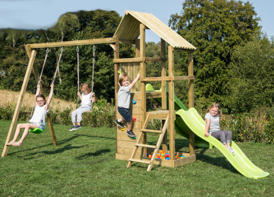 Venus Playframe with two slides - The Outdoor Toy Centre