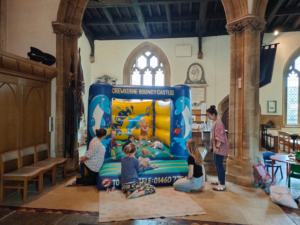 Bouncy castle hire in a church!